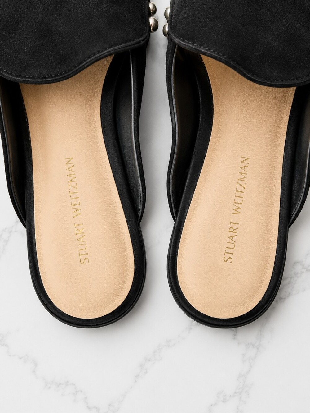 Stuart Weitzman Superstud Suede Mules in black US5.5 - Picture 4 of 10